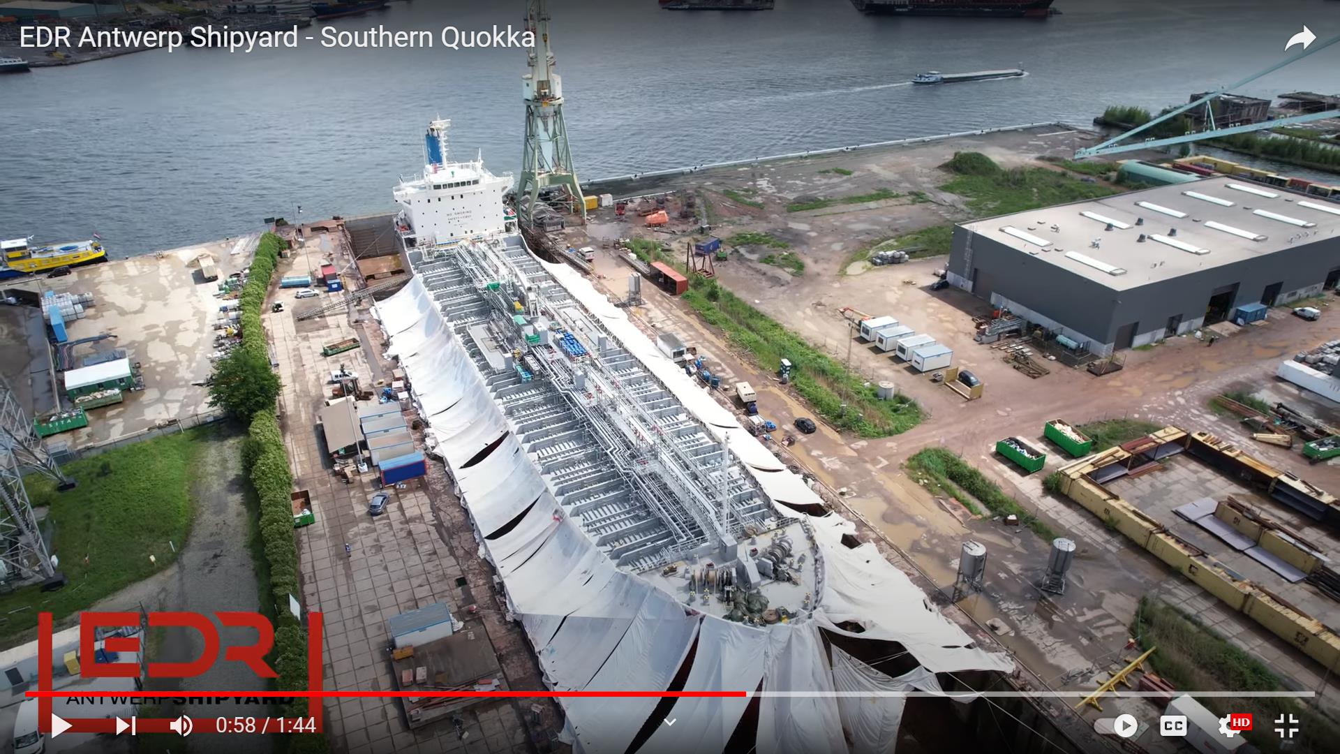 Πηγή εικόνας βίντεο του ναυπηγείου της Αμβέρσας «EDR Antwerp Shipyard - Southern Quokka»